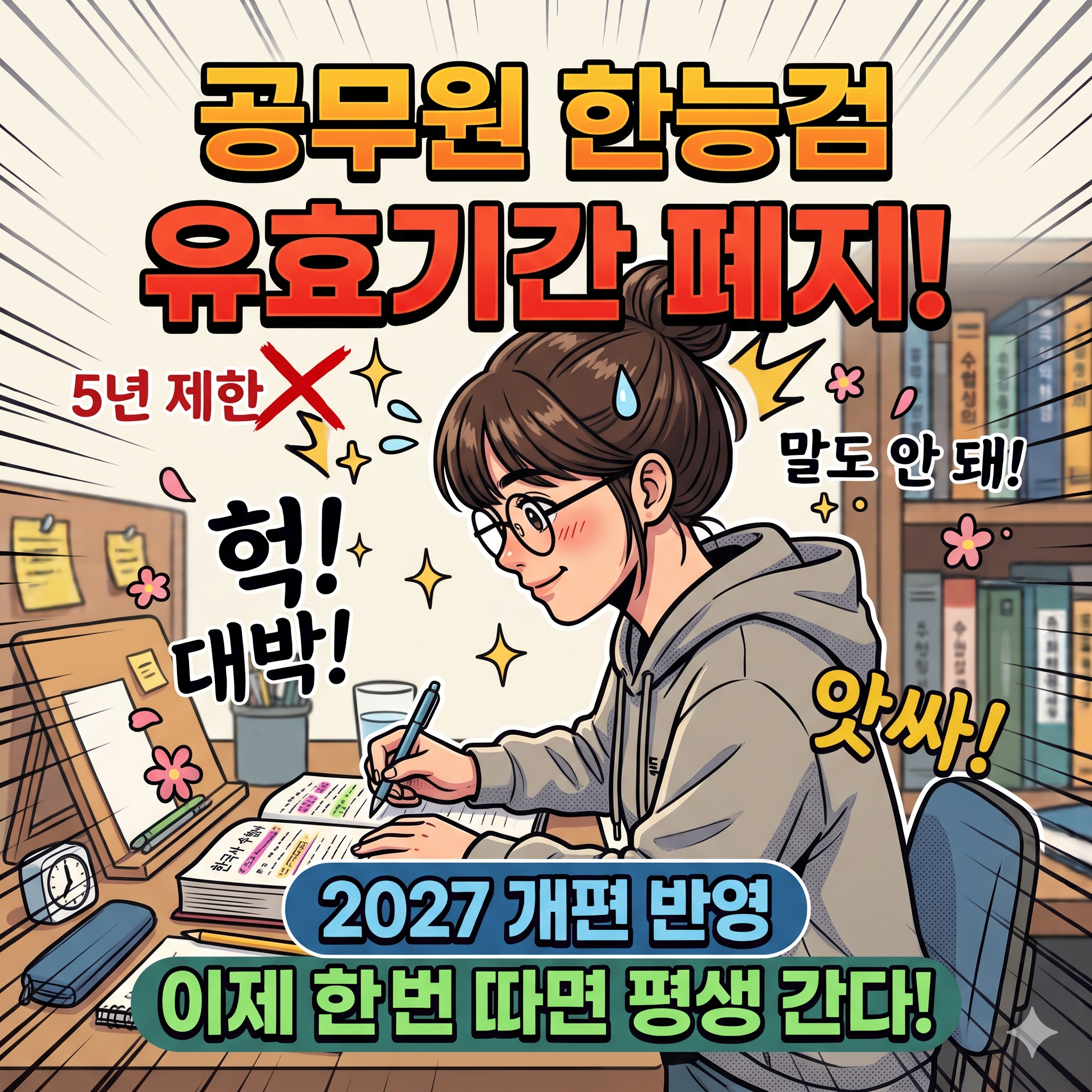 공무원 한능검 유효기간, 아직도 5년인 줄 아세요? (2027 개편 반영)