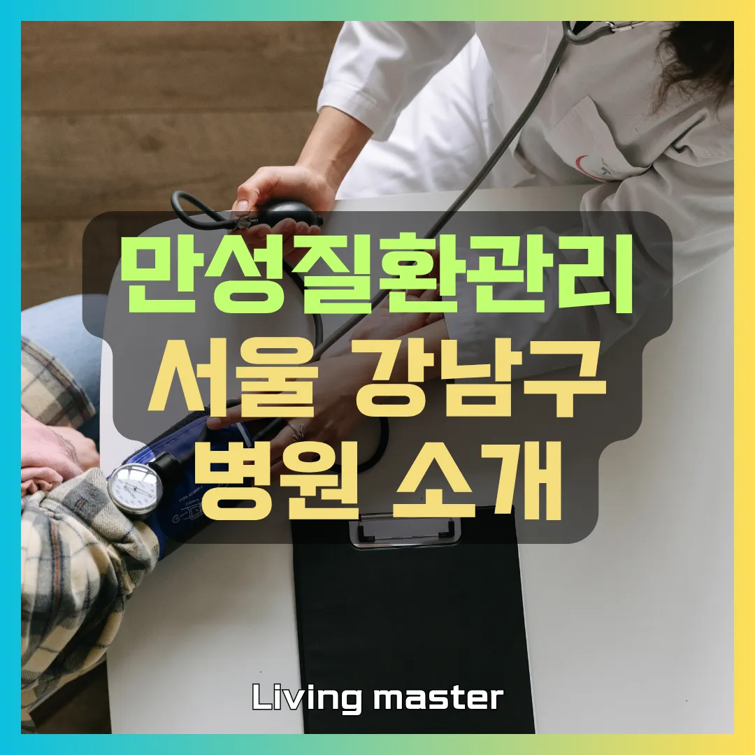 만성질환관리 서울 강남구 지역 병원 소개