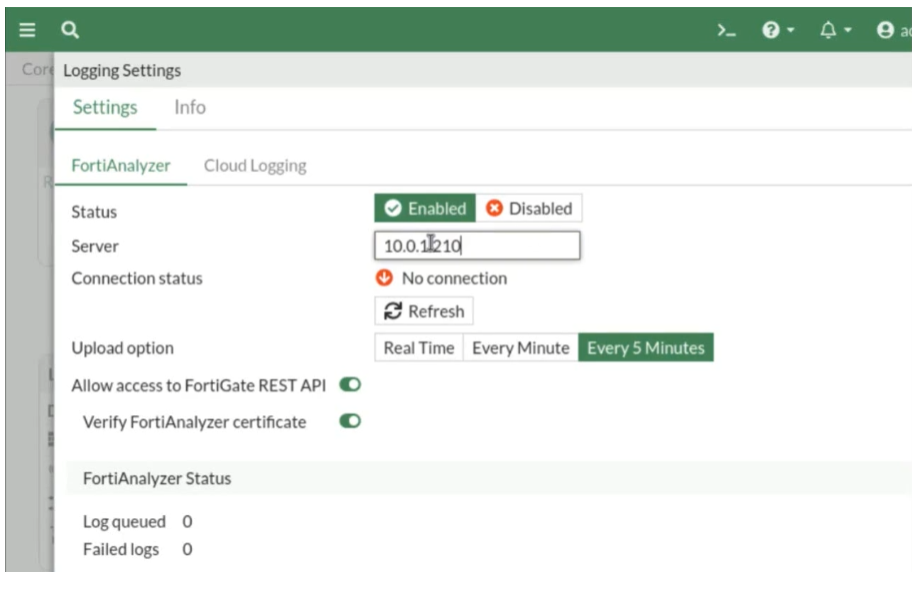 FortiAnalyzer 연동