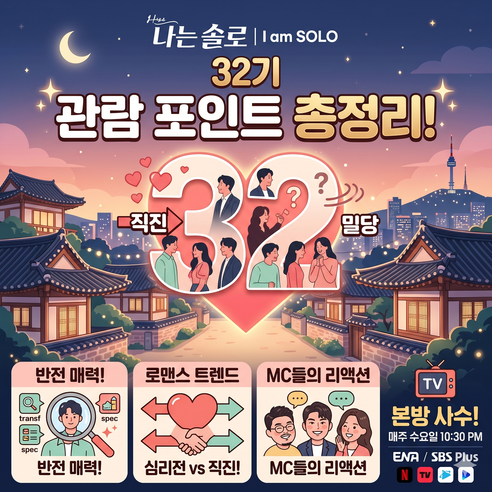 나는 솔로 32기 관람 포인트 총정리! 로맨스 트렌드와 본방 사수 가이드