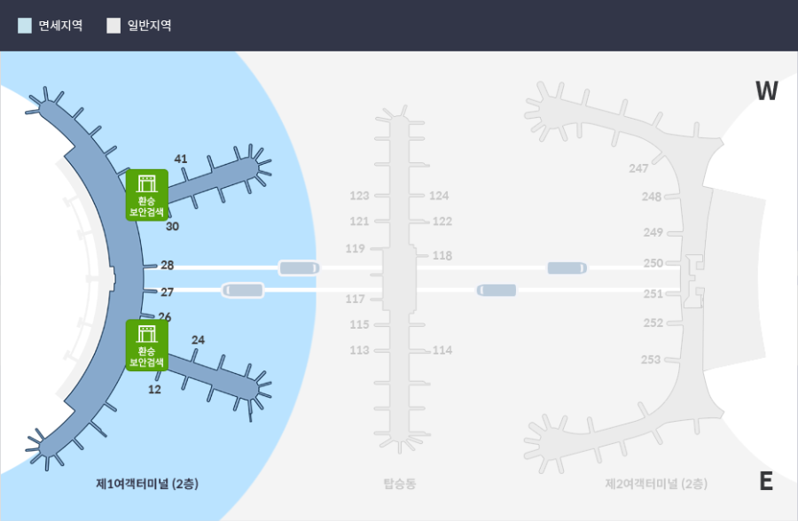 제1여객터미널 ▶제1여객터미널 환승지도