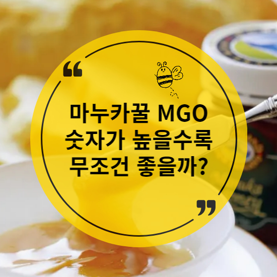 마누카꿀 MGO, 숫자가 높을수록 좋을까 진실 공개!