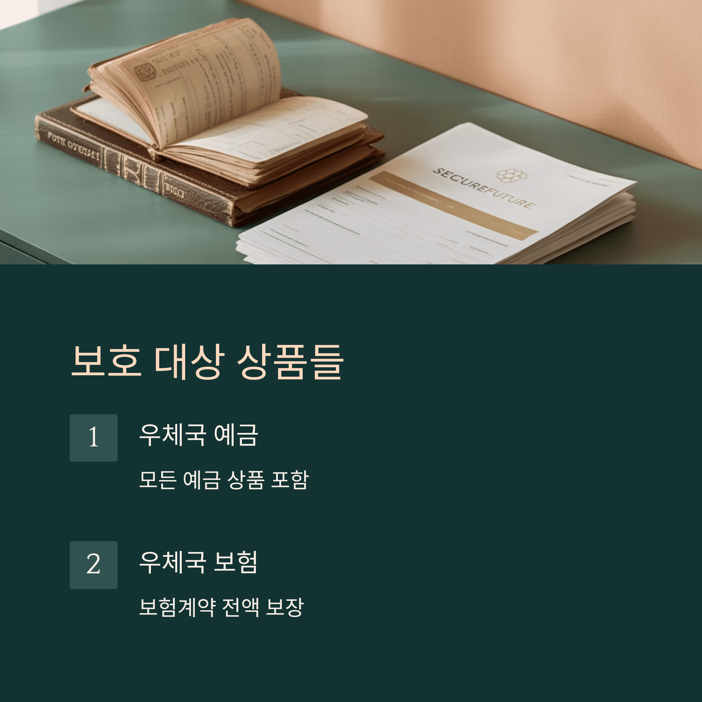 우체국 예금, 보호 대상 상품들