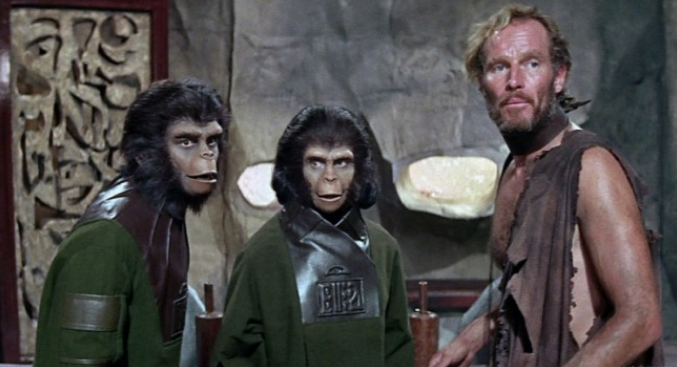 영화 혹성탈출(1968)의 한 장면