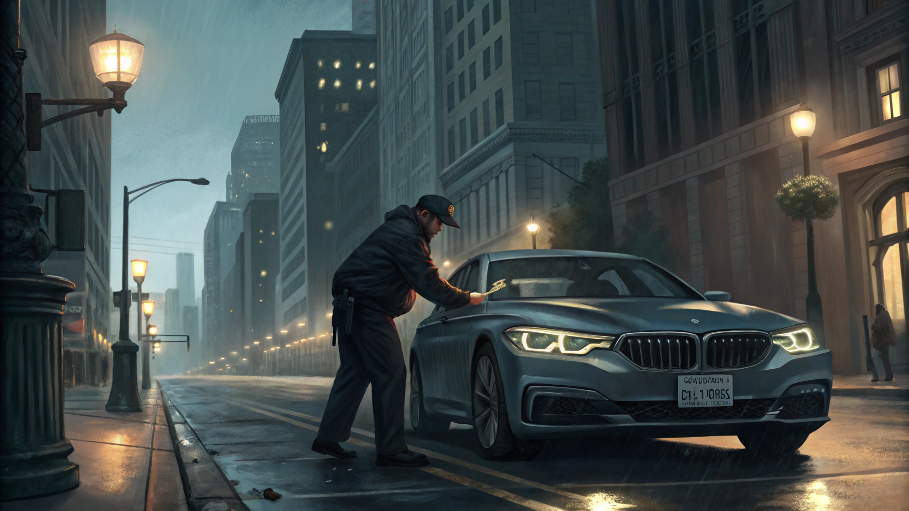 자동차 과태료 미납차량을 확인 중인 모습을 담은 이미지