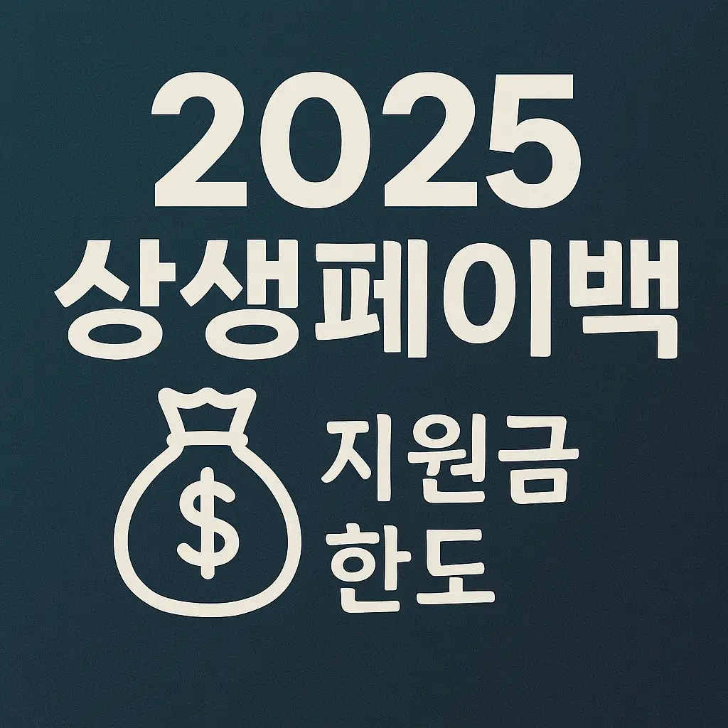 2025 상생페이백 지원금 한도