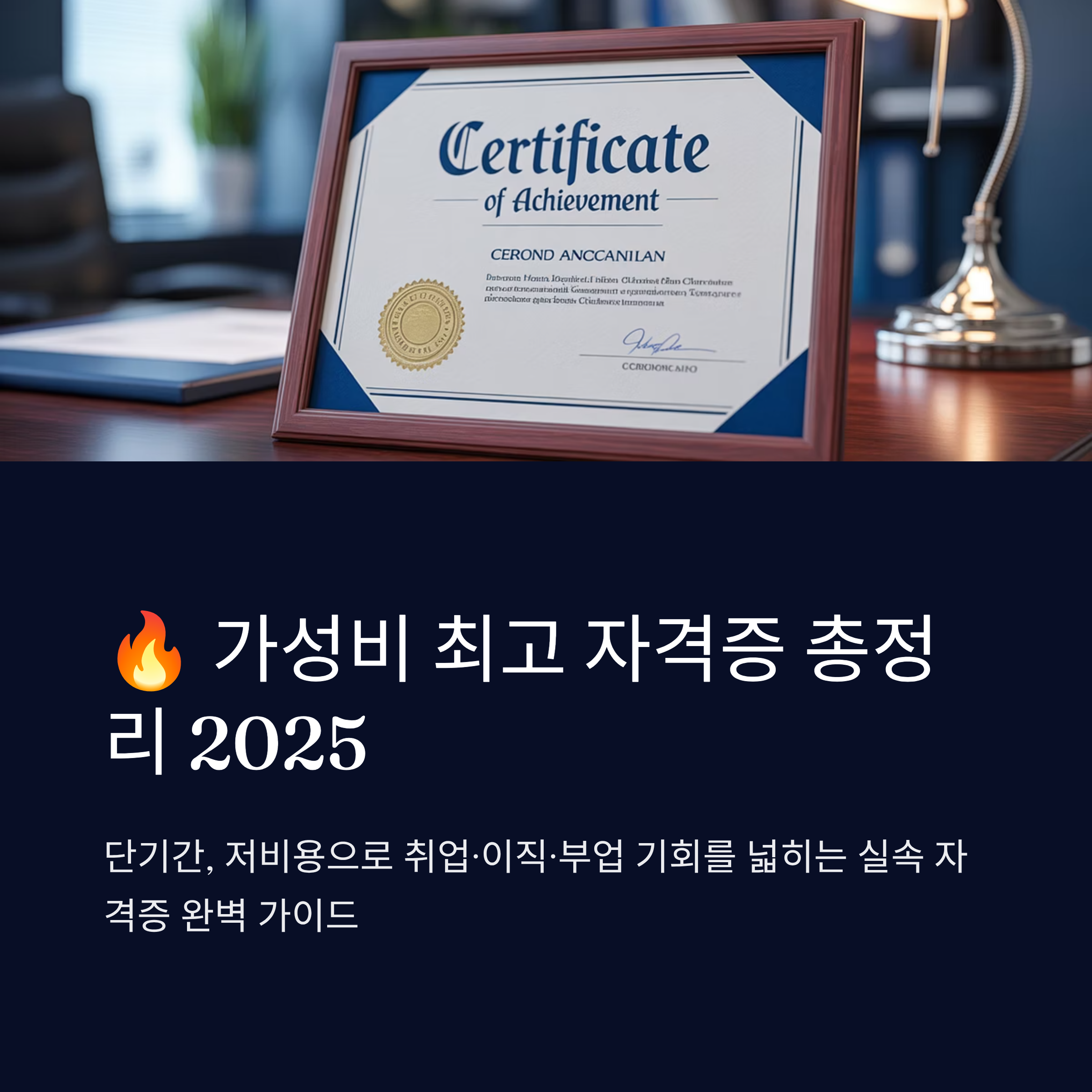 가성비 최고 자격증 총정리 2025