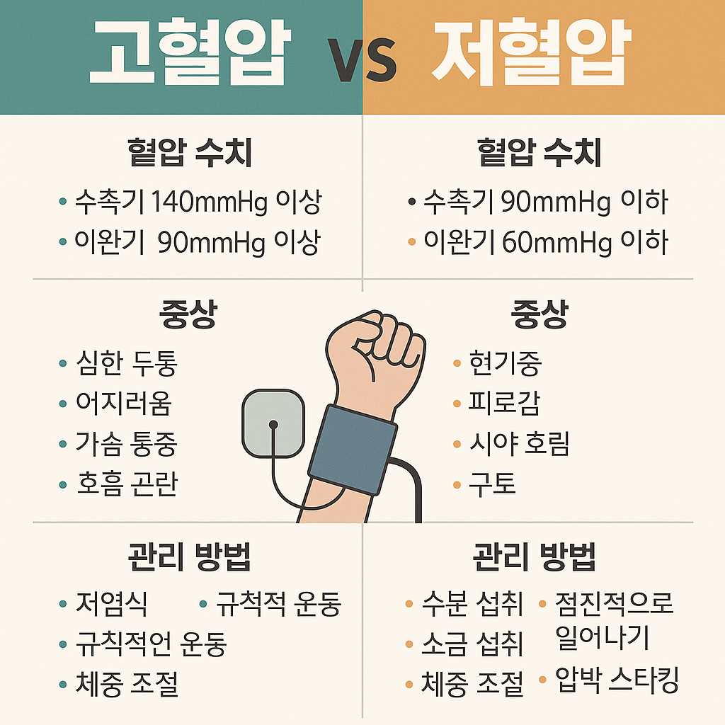 고혈압 VS 저혈압 위험