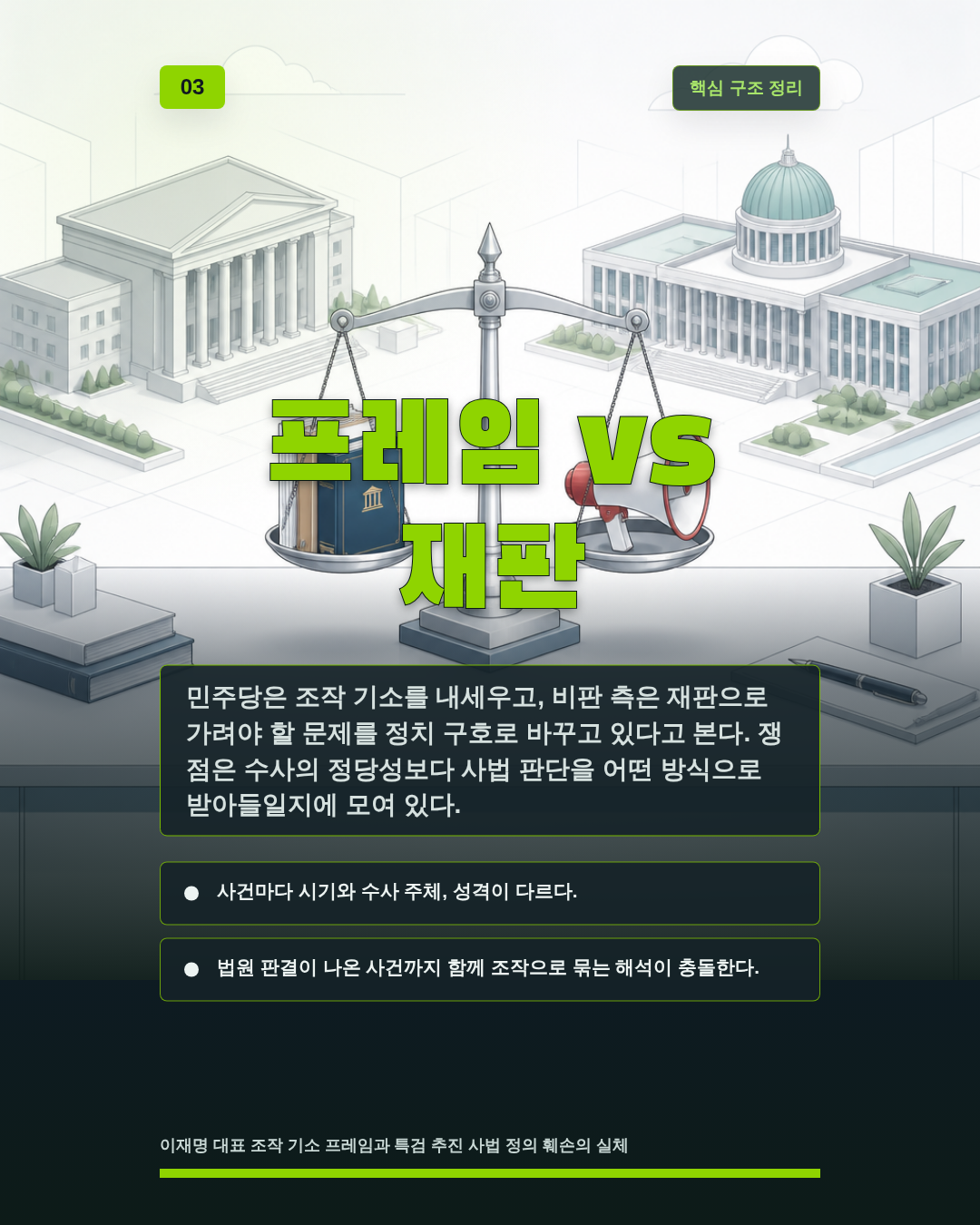프레임 vs 재판