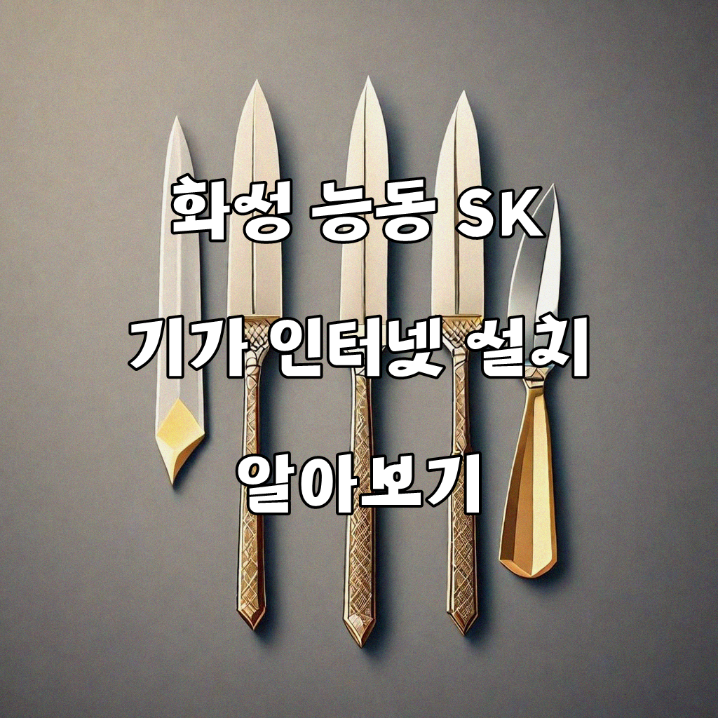 화성 능동 SK기가 인터넷 지역 인터넷 설치 확인