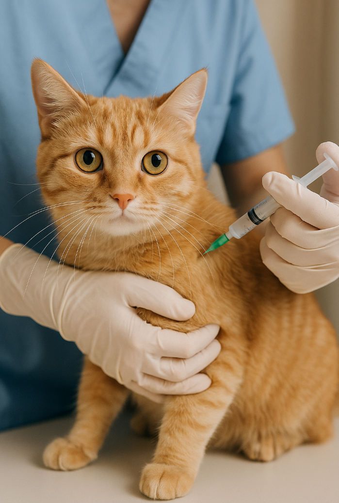 고양이 예방접종의 종류