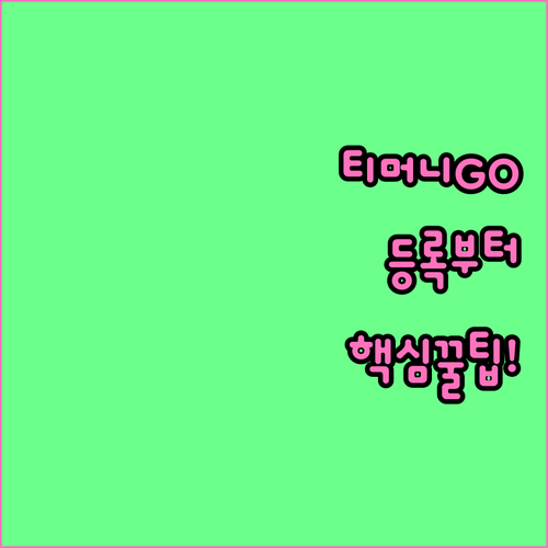 티머니GO 모바일티머니 설치와 교통카..