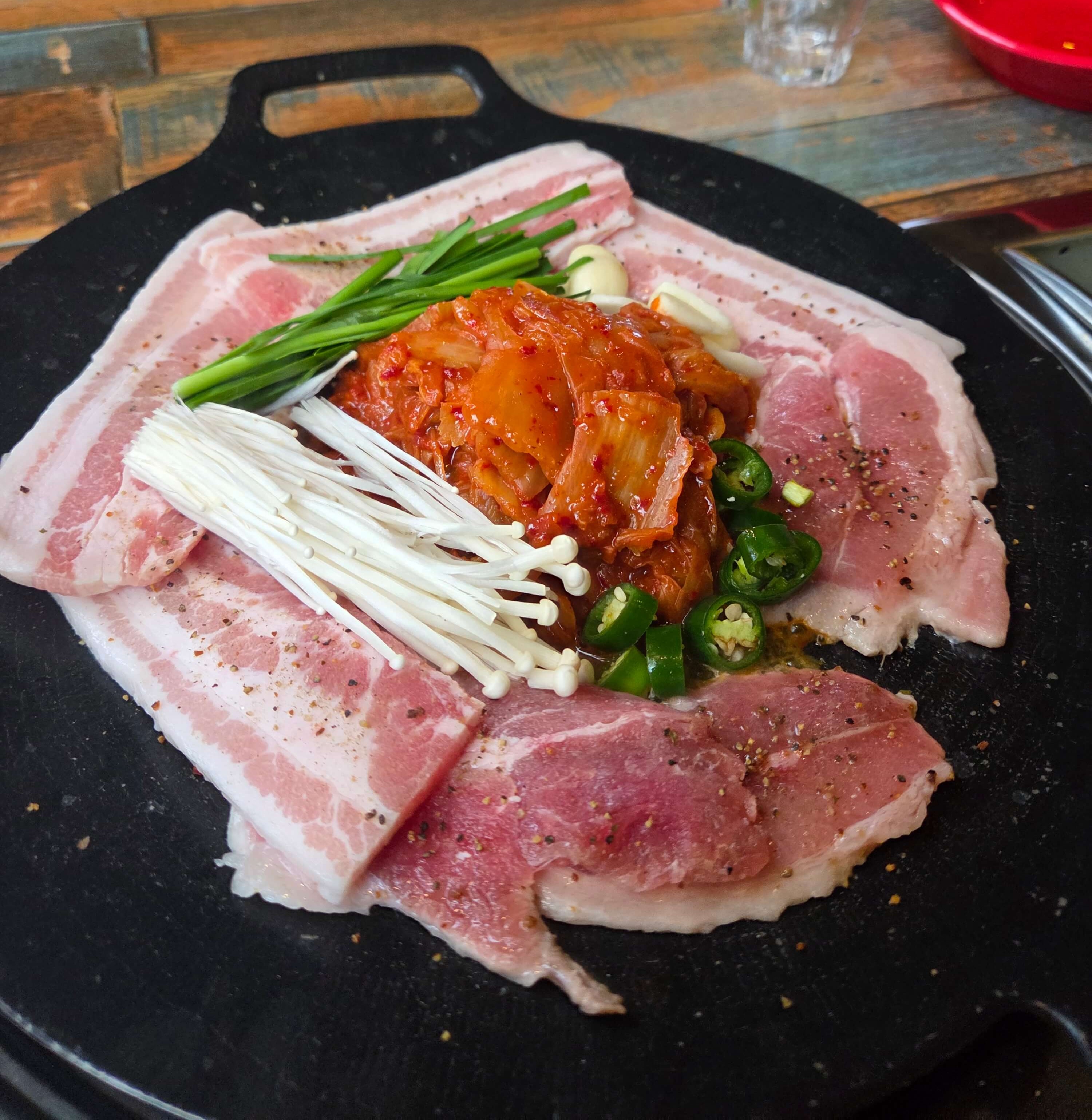 삼겹 김치 구이