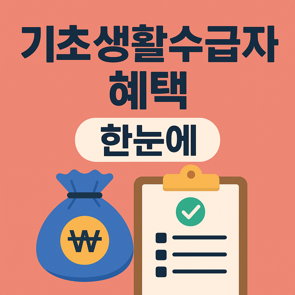 2025년 기초생활수급자 혜택 한눈에 총정리