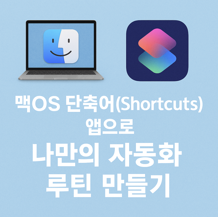 맥OS 단축어(Shortcuts) 앱으로 나만의 자동화 루틴 만들기