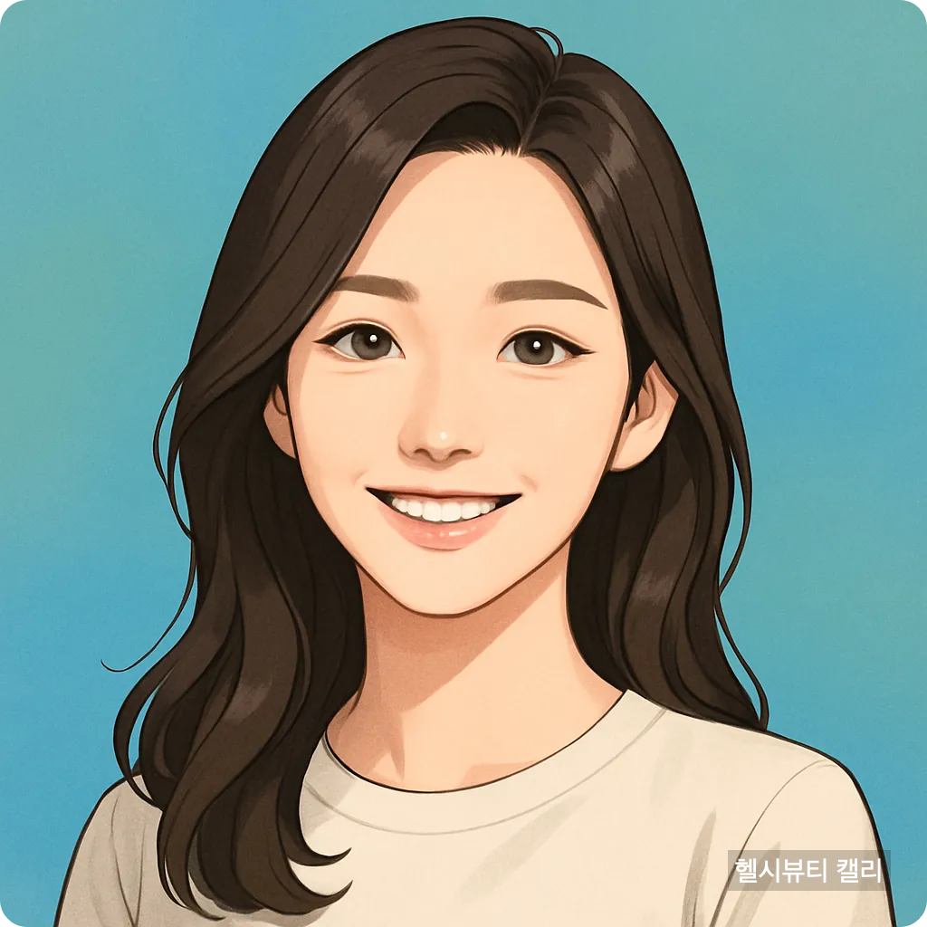 밝고 깨끗한 인상의 서울 강남 스타일 여성 디지털 일러스트