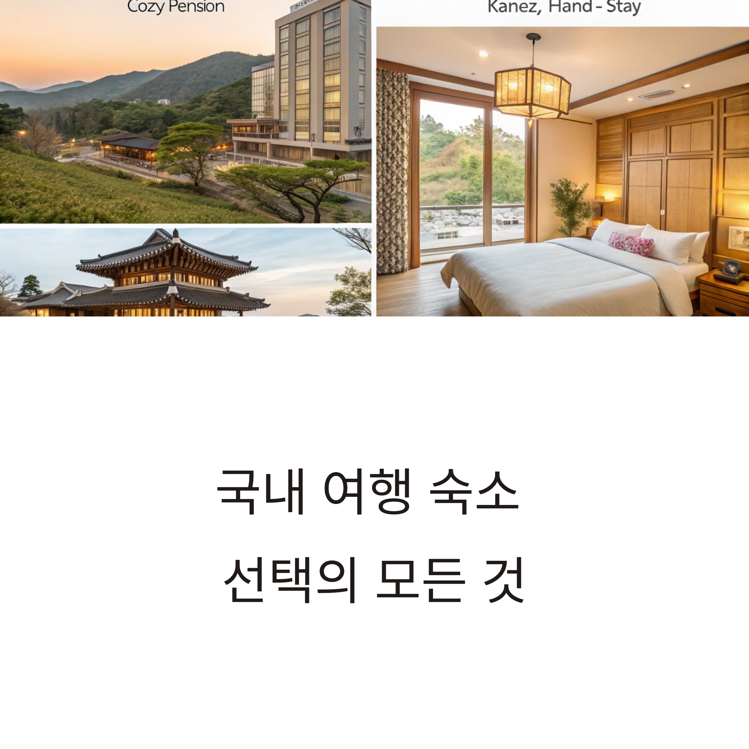 국내 여행지 숙소 비교