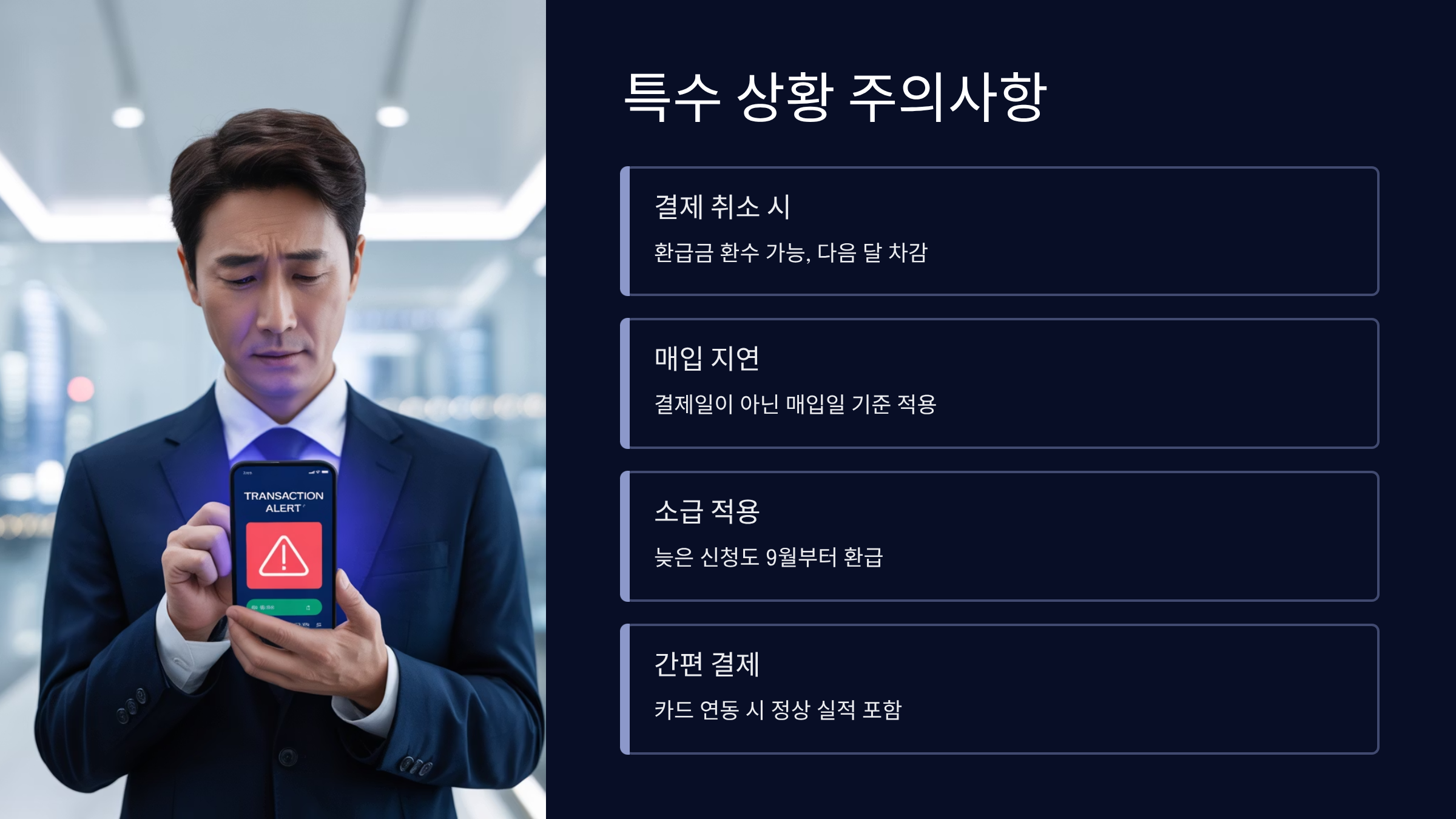 특수 상황별 계산 방법