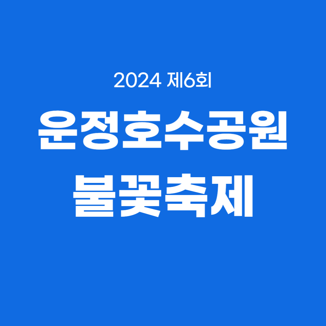 2024 제6회운정호수공원 불꽃축제 소개