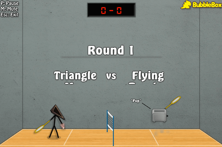 스틱맨-배드민턴3-플래시게임-시작-화면