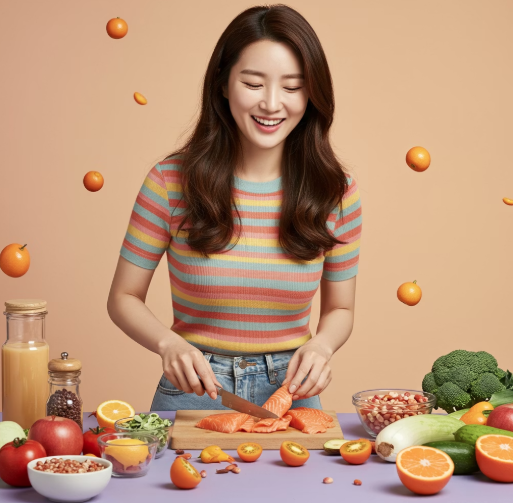 만성염증에 좋은 음식 만드는 여성 3