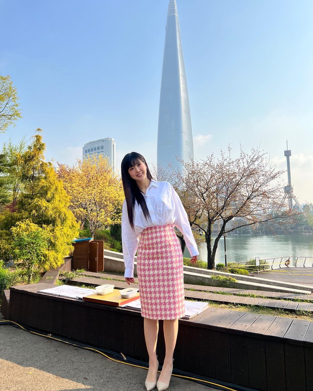 김가영 기상캐스터 야외 방송