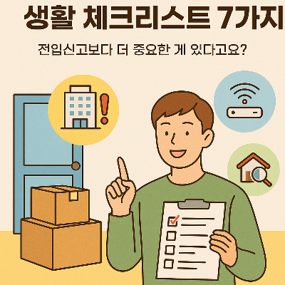 이사할 때 꼭 챙겨야 할 생활 체크리스트 7가지