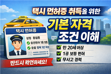 택시 면허증 취득방법