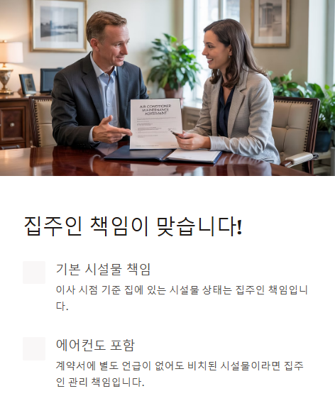 집주인 책임이 맞습니다
