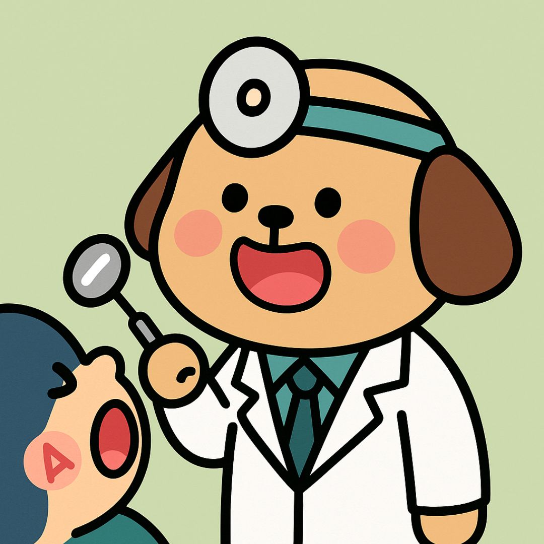 치과 의사가 되어 환자를 진료하는 헤롱이