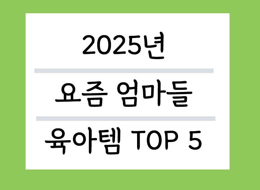 2025 요즘 엄마들 육아템 TOP5