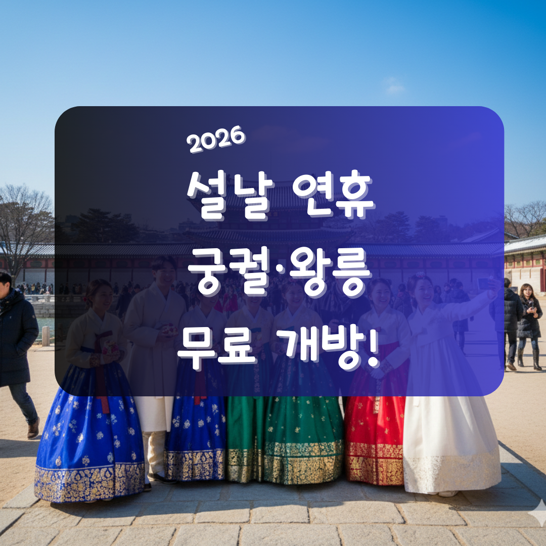 2026설연휴궁궐,종묘,왕릉 무료개방 _ 대표이미지
