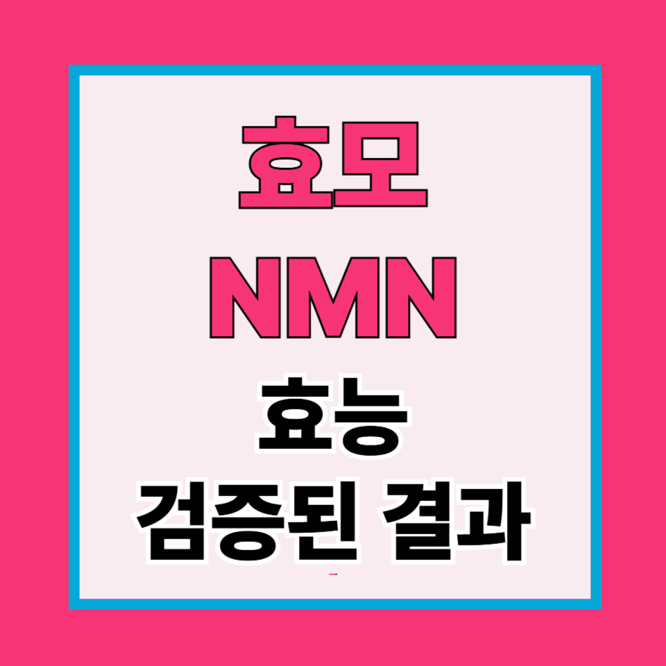 효모NMN 섭취 시 효능, 제대로 검증된 결과