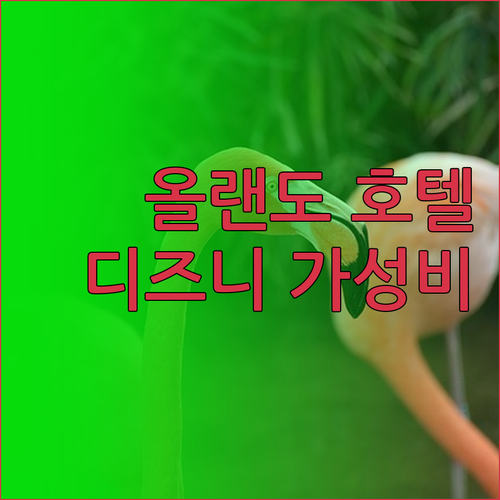 올랜도 호텔 추천 디즈니랜드 근처 가