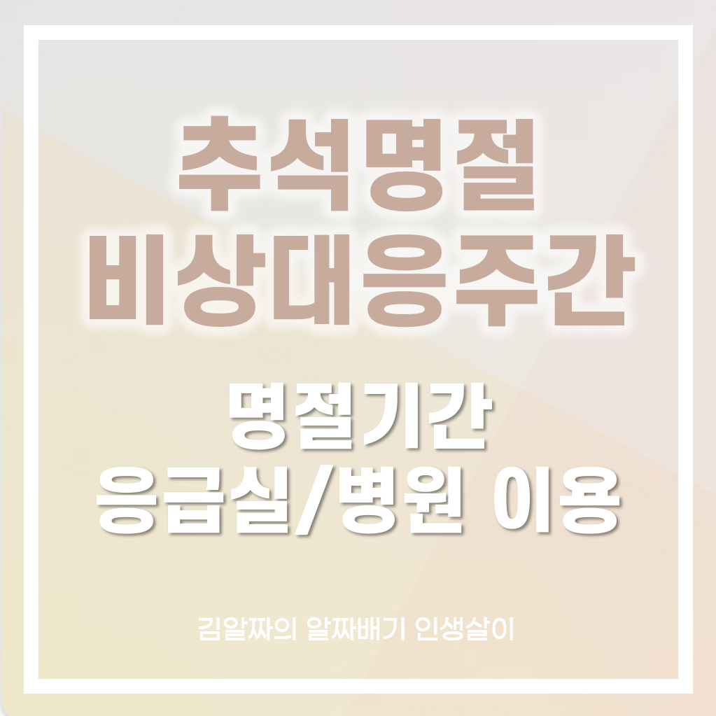 추석명절-비상대응주간