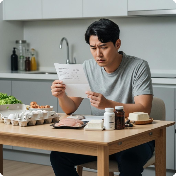먹는 알부민과 일반 단백질 식품
