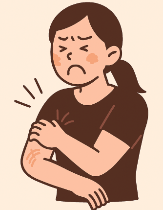 샤워 후 생기는 두드러기의 증상들