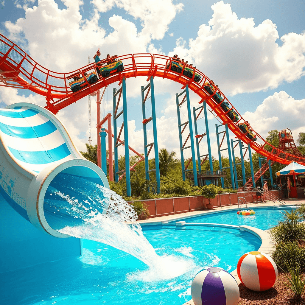 워터 슬라이드와 롤러코스터 꿈 해몽