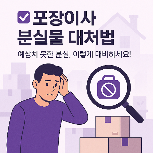 포장이사 분실물 대처법 썸네일 이미지입니다.