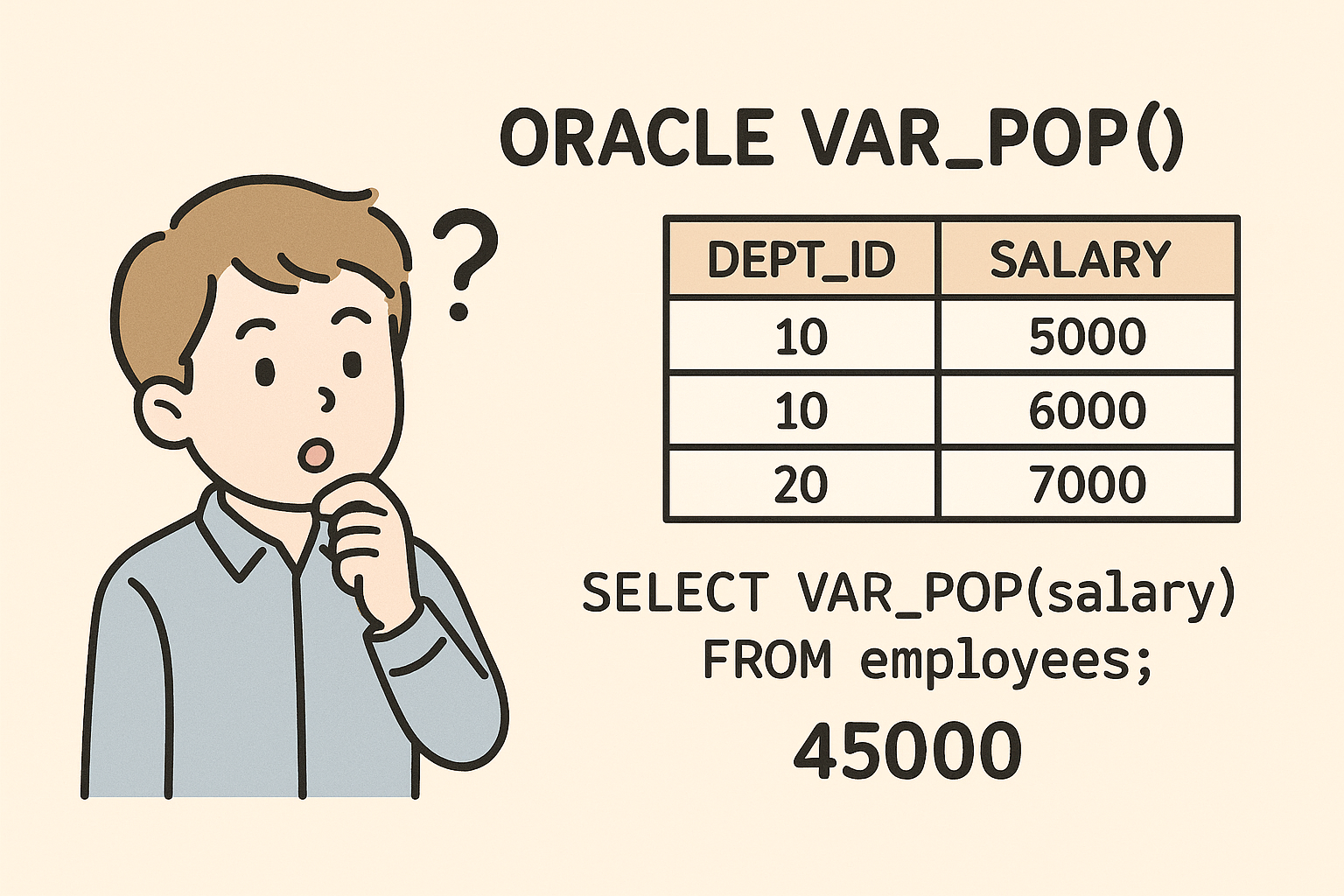 오라클 VAR_POP() 함수로 분산 기반 데이터 분석 시작하기