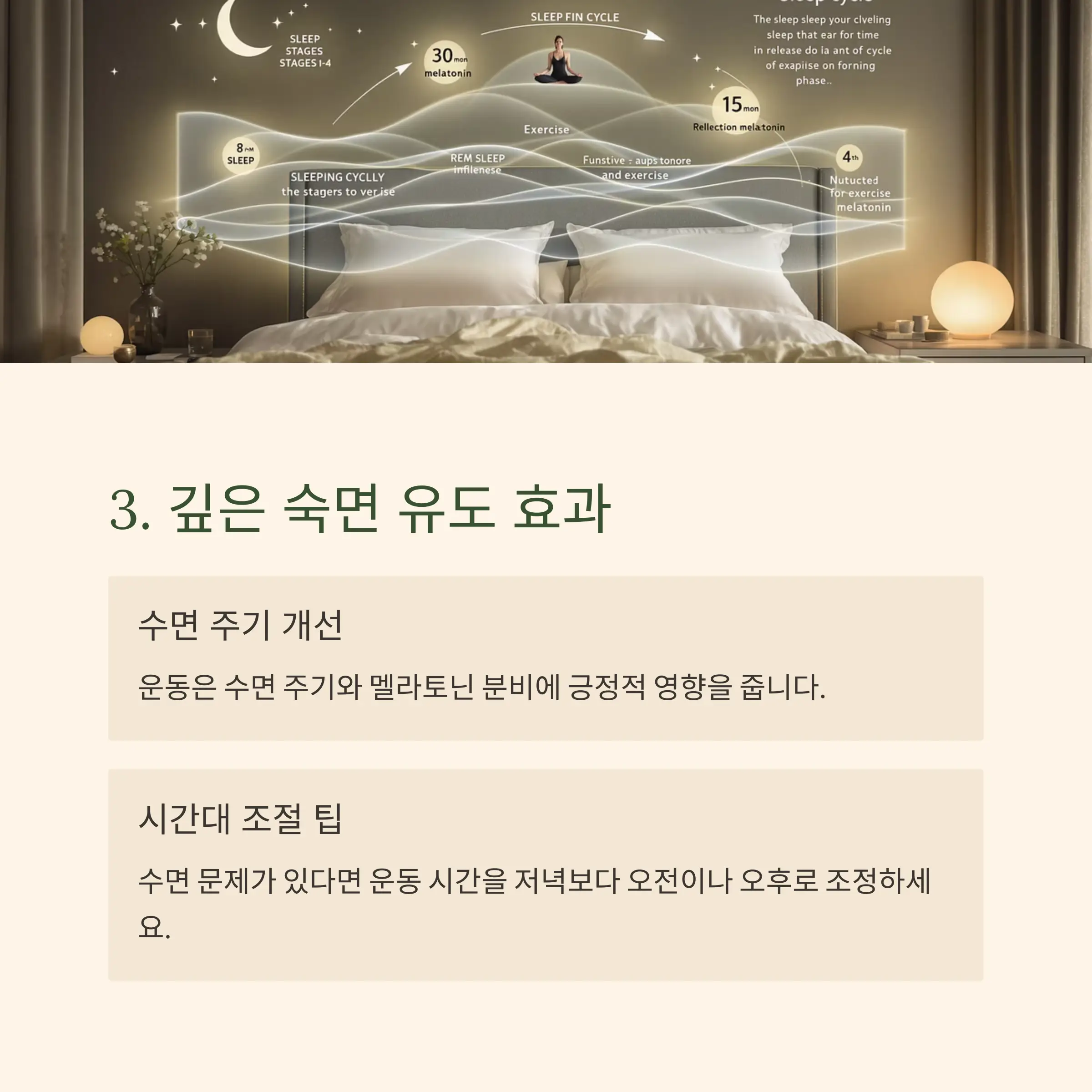 운동은 깊은 수면(숙면)을 유도한다