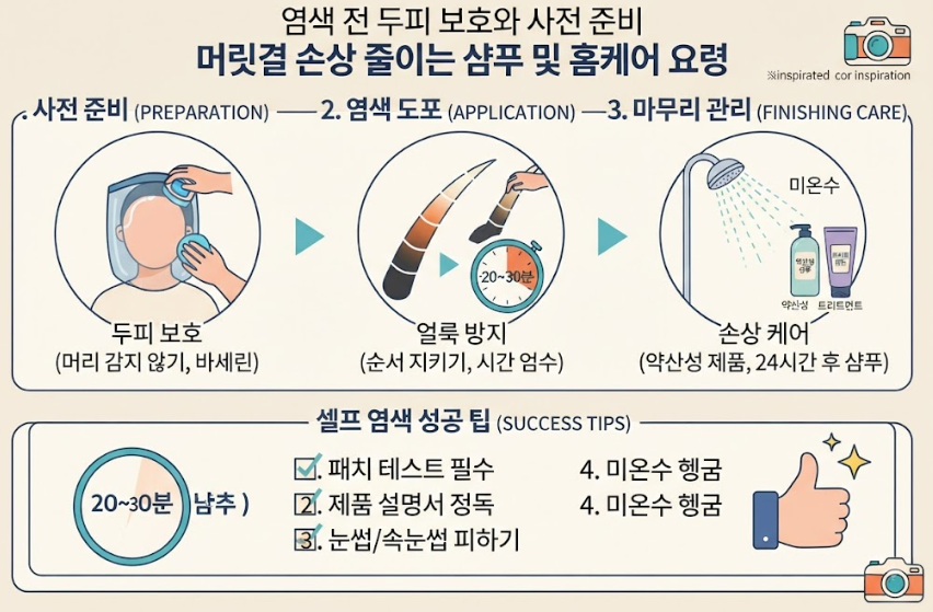 셀프 염색 방법