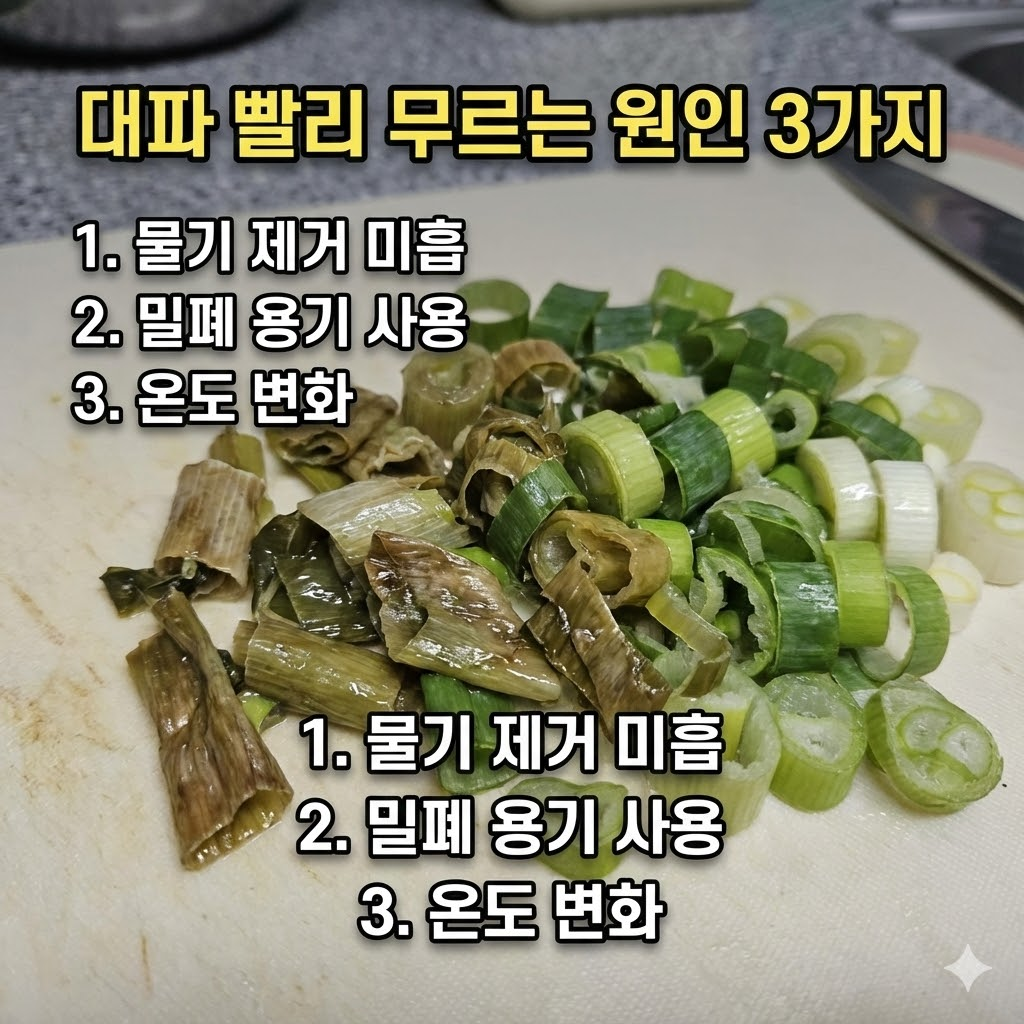 대파를 손질해도 빨리 무르는 원인 3가지 정리