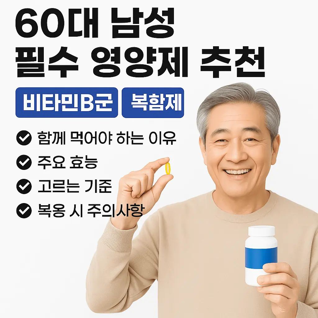 60대 남성에게 필요한 비타민 B군 영양제 추천
