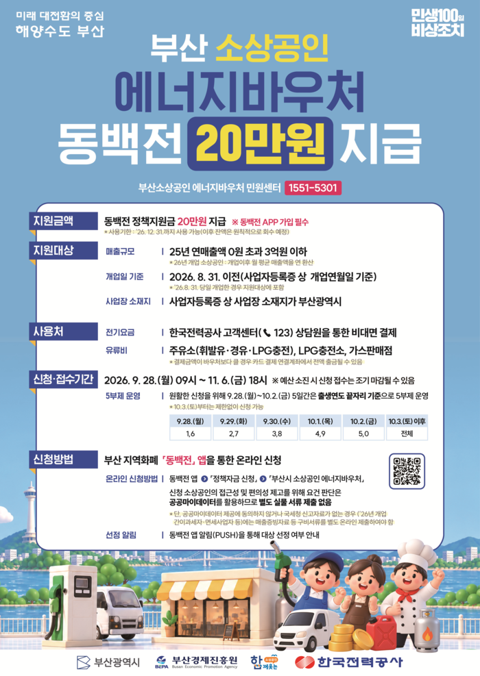 부산시 소상공인 에너지바우처 지급사업