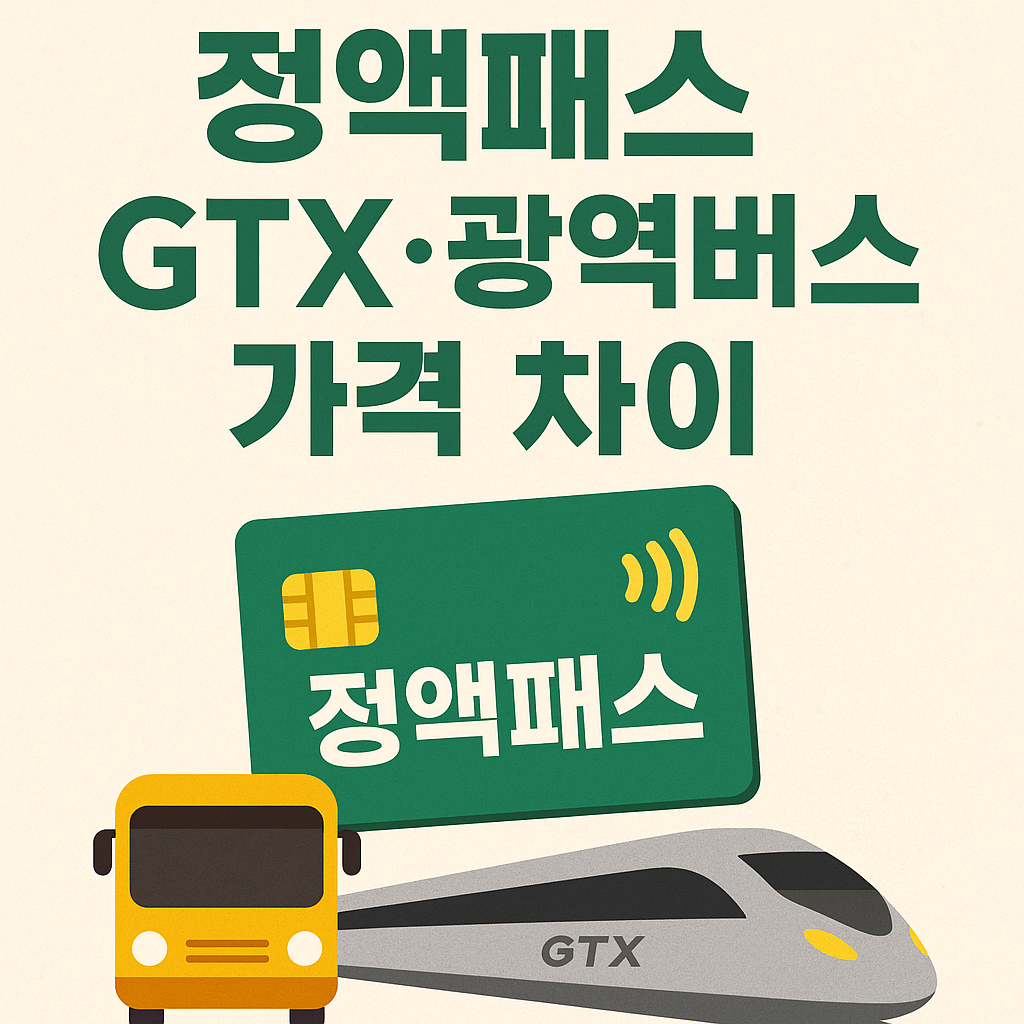 정액패스, GTX·광역버스 포함하면 요금이 어떻게 달라질까?