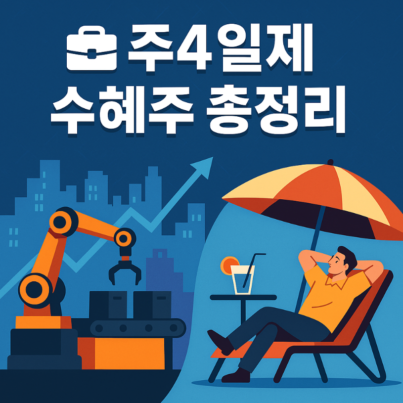 주4일제 공약 수혜주 총정리 글에 대한 이미지입니다.