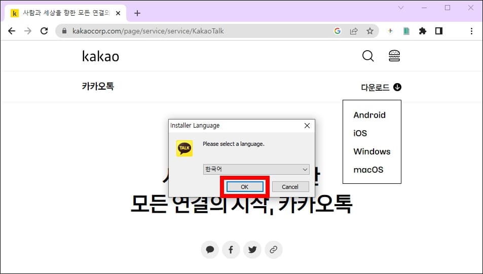 언어 선택