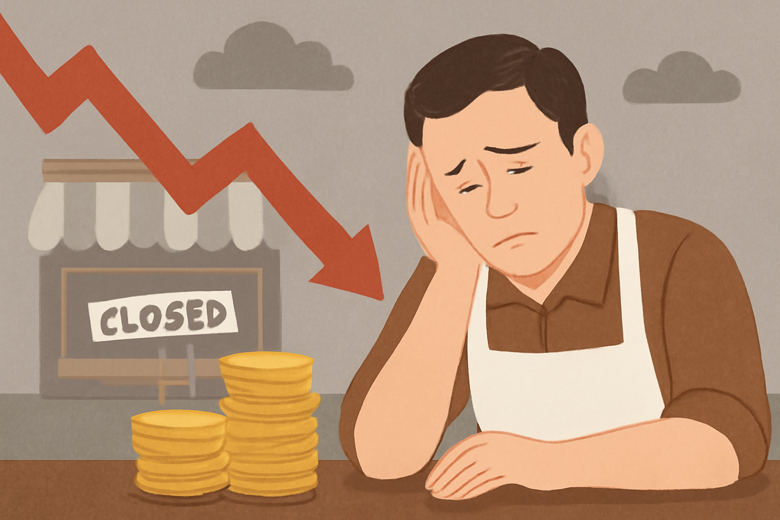 자영업자 10명 중 7명, 월 100만원도 못 번다… 한국 자영업 현실 붕괴의 신호인가 관련 사진