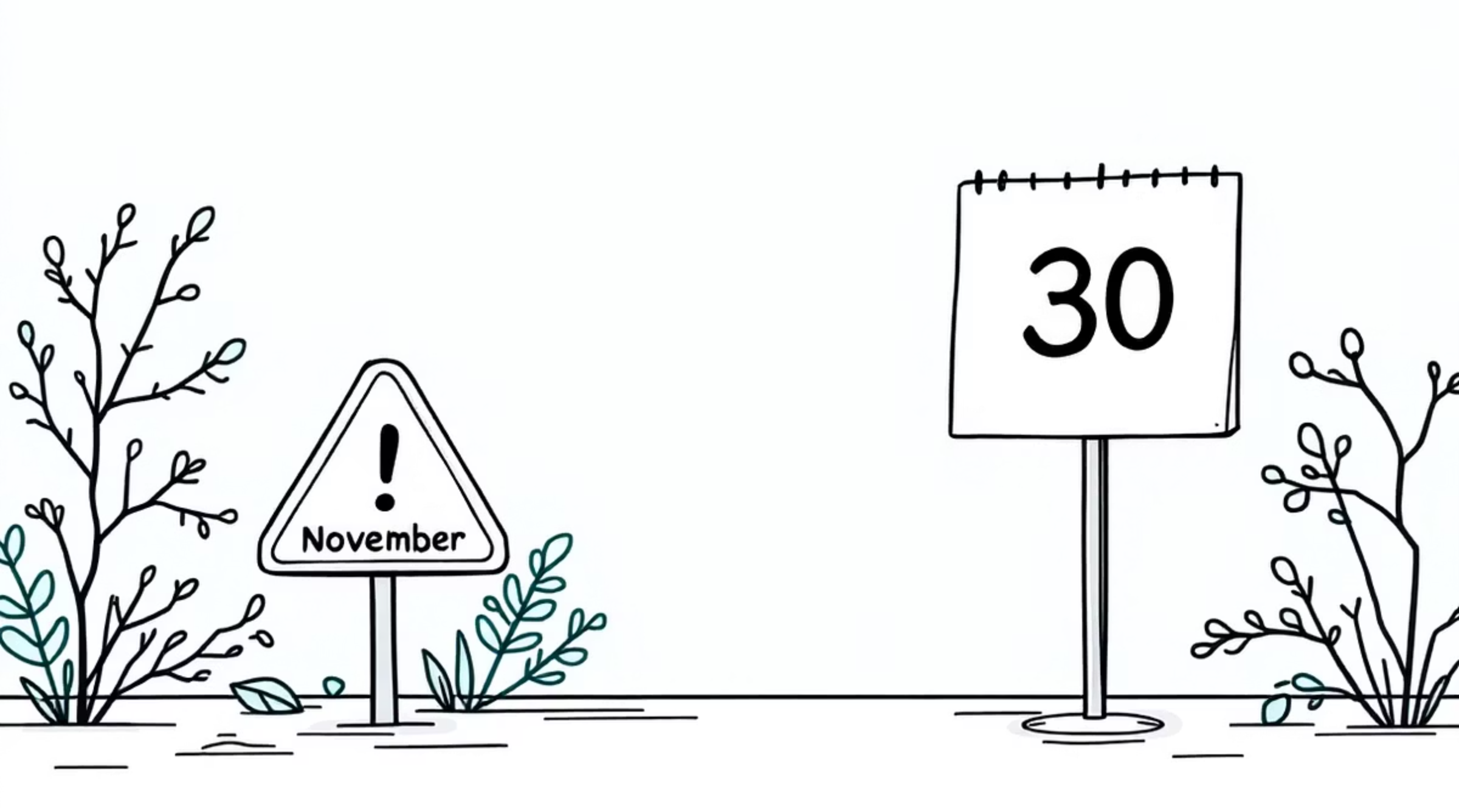 11월 30일이 표시된 그림